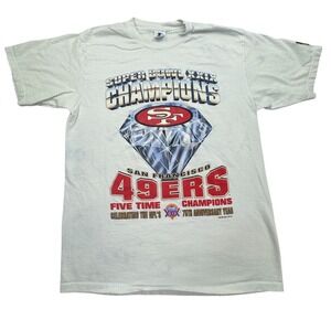 Vintage San Francisco 49ers Shirt Mens Large NFL Football Super Bowl XXIX STAINS